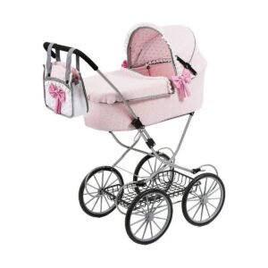 Reig dukke-barnevogn pink 64 cm med toilettaske