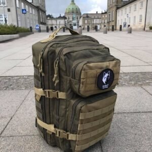 SKOLETASKE Til Teenagers | Grøn/Sandfarvet - Mil-Tec