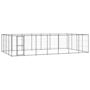 Udendørs hundebur 33,88 m² stål