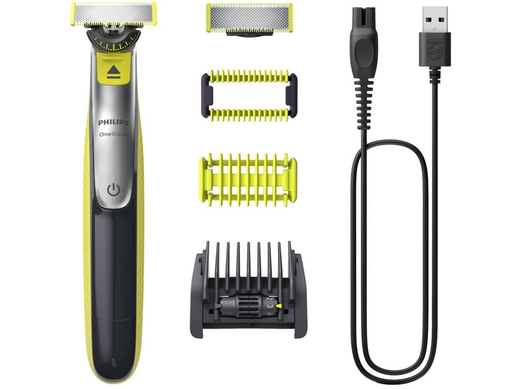 Barbermaskine Philips OneBlade 360 QP2834/20 trådløs, limegrøn/grå