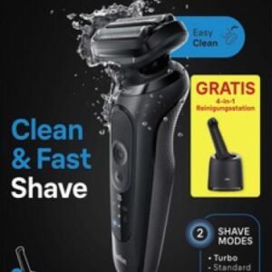 Barbermaskine folie Braun Series 5 52-N7200cc, sort med trimmer