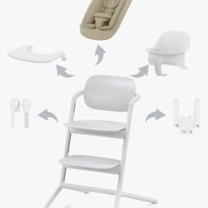 Cybex Lemo 4-in-1 Højstol inkl. Skråstol, Babysæt og Bakke, All White