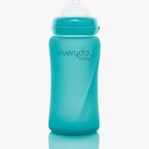 Everyday Baby Varmeindikator Sutteflaske Glas 240 ml, Turkis
