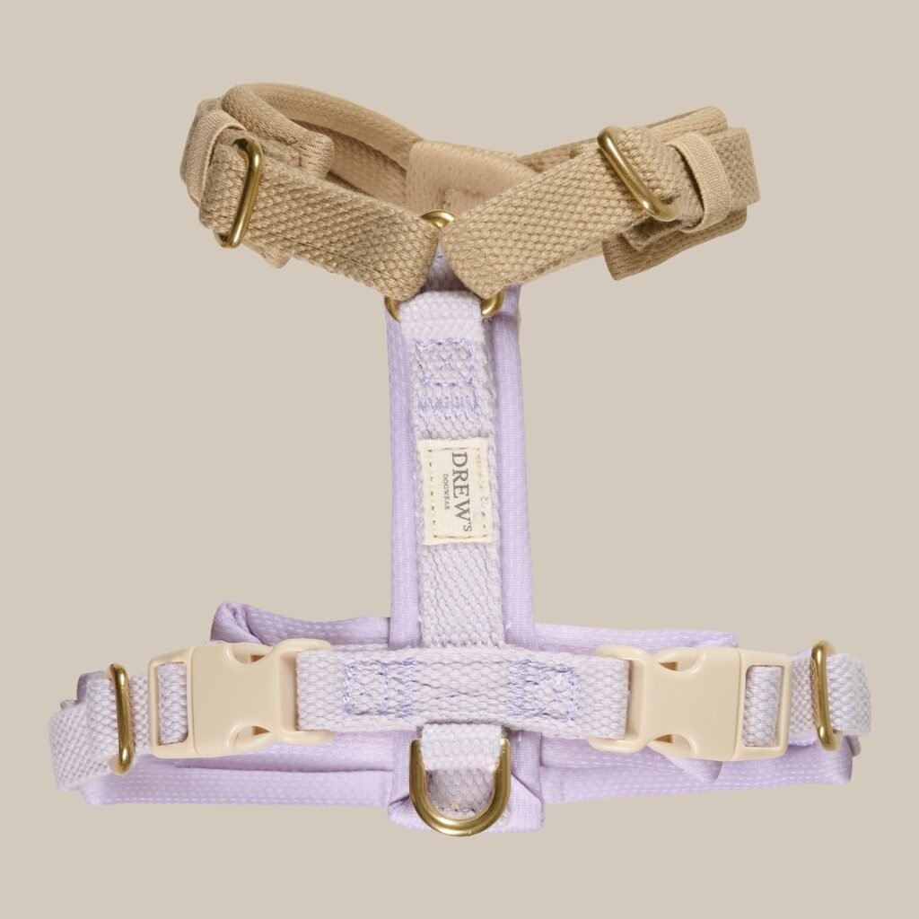 Lavender PRO / Justerbar hundesele (lilla/beige) - XS / Lilla/Beige