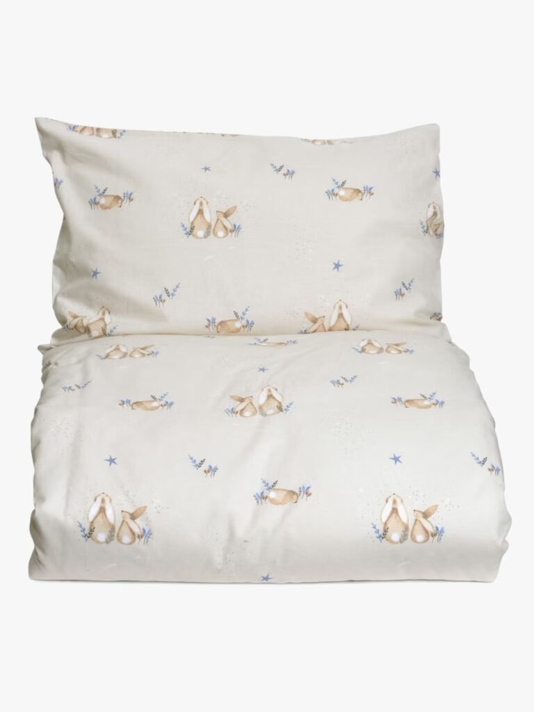 MiniDreams Sengesæt Tremmeseng 100x130 Bunny, Sandfarvet