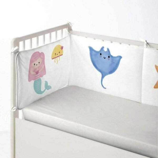 Sengekant til tremmeseng Cool Kids Mermaid - 60 x 60 x 60 + 40 cm
