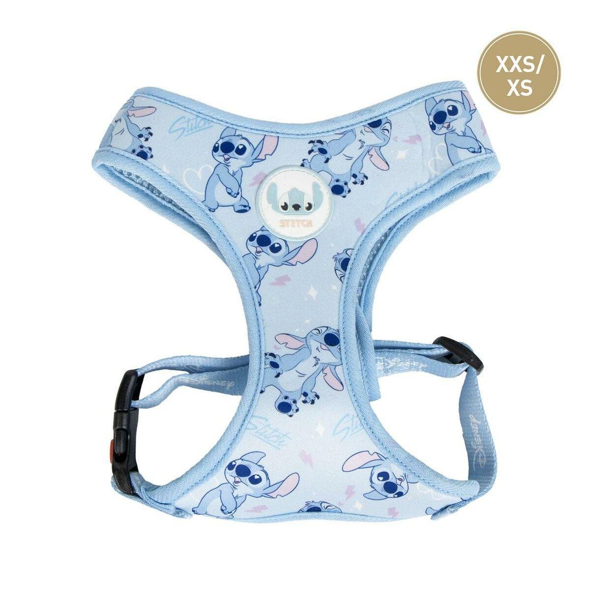 Stitch hundesele - lyseblå XXS/XS (justerbar, polyester)