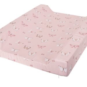 Puslepude - Sommerfugle - Let at rengøre - Nordstrand Home lyserød puslehynde til baby