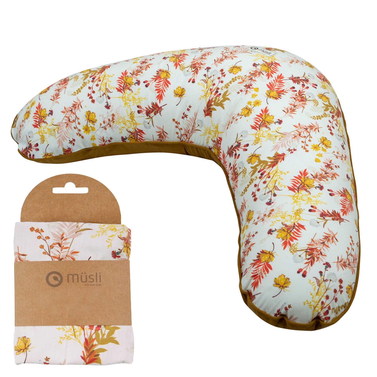 Ammepude betræk - Müsli - 63x50x8cm - Calendula - Praktisk betræk til ammepuden