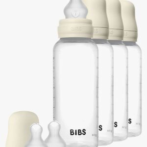 BIBS Sutteflaske Silicone 4-pak 270 ml, Ivory