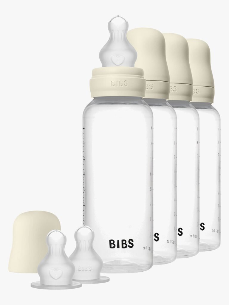 BIBS Sutteflaske Silicone 4-pak 270 ml, Ivory
