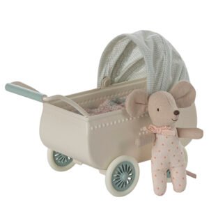 Barnevogn med baby mus (One size)
