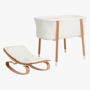 Beemoo Nordic Tremmeseng & Skråstol, White/Wood