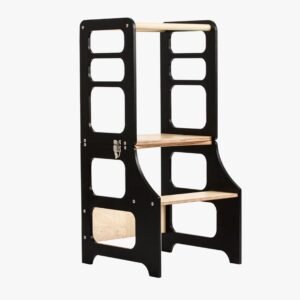 Duck Woodworks Sammenklappeligt Læringstårn, Sort, Børnemøbler, Indretning børneværelse