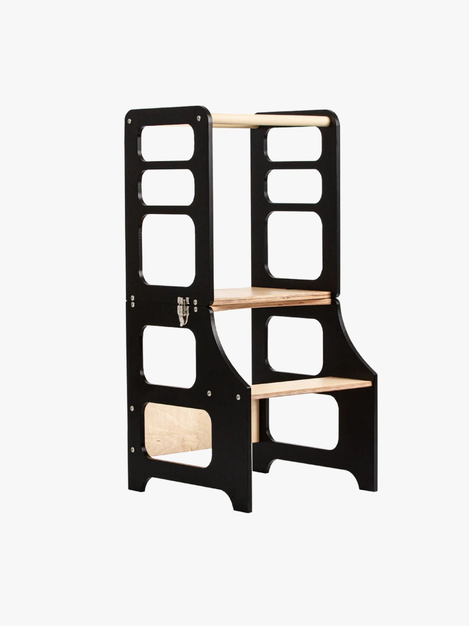 Duck Woodworks Sammenklappeligt Læringstårn, Sort, Børnemøbler, Indretning børneværelse