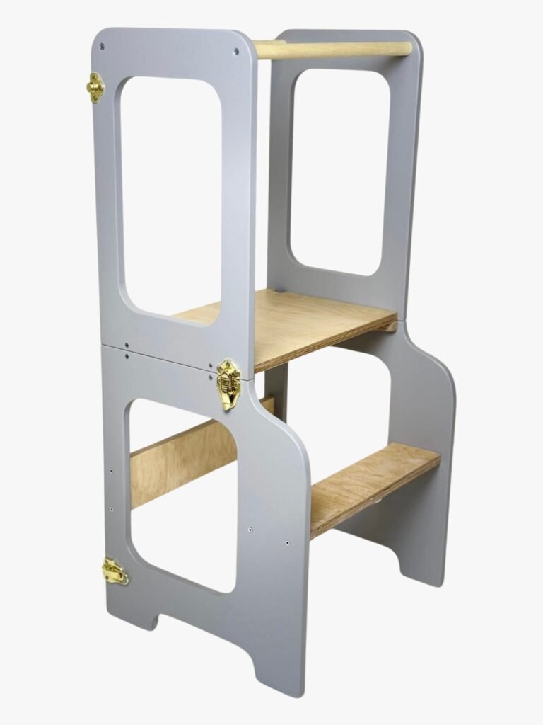 Family-scl 4-i-1 Læringstårn, Grå, Børnemøbler, Indretning børneværelse