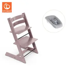 Højstol bøg inkl. newborn sæt - glacier green