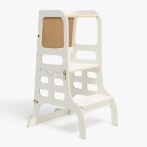 JLY SAGA Læringstårn med Kridttavle, Hvid, Børnemøbler, Indretning børneværelse