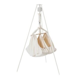 Membantu Bundle - Premium - Twin Slyngevugge m. Vuggemotor og Vuggestativ - Natur