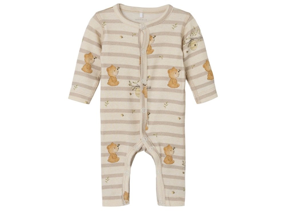 Name It Heldragt Peyote Melange Med Bjørneprint - Str. Præmature 44cm