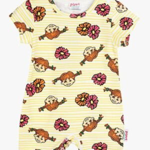 Pippi Langstrømpe Heldragt Blomster, Gul,. 62