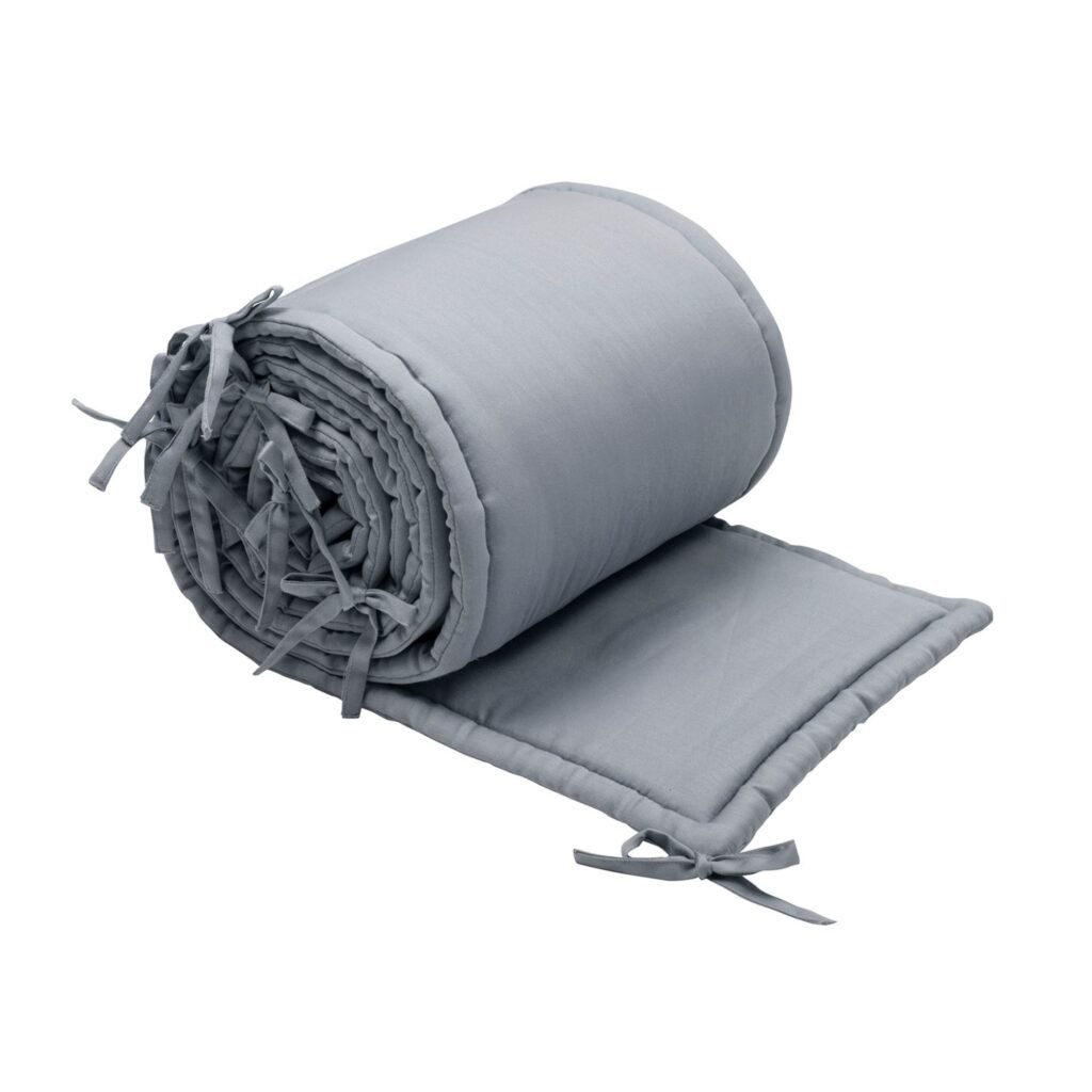 Sengerand - Blød sengerand 360x30 cm - Blå - Sengerand til tremmeseng - Müsli By Green Cotton