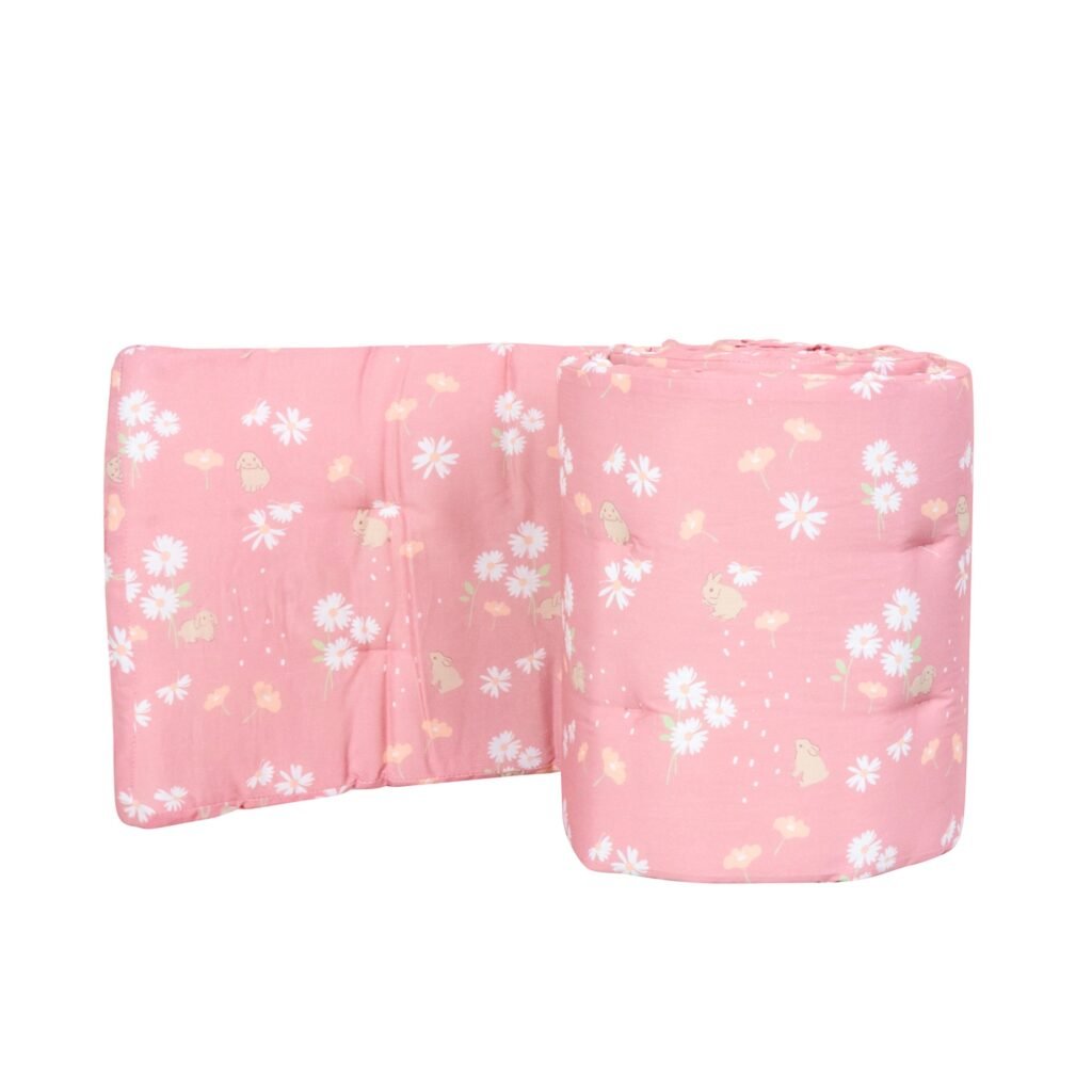 Sengerand - Blød sengerand 360x30 cm - Sød kanin kollektion til baby og babysengen - Sengerand til tremmeseng - Nordstrand Home babytilbehør