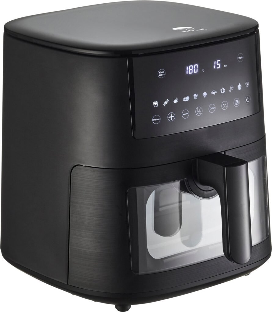 Airfryer M/vindue 1650 Watt 6,5 Liter Mat Sort