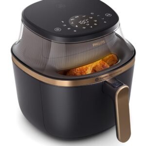 Airfryer Philips varmluftsfriture, 7,2 l, 1,4 kg, sort/guld