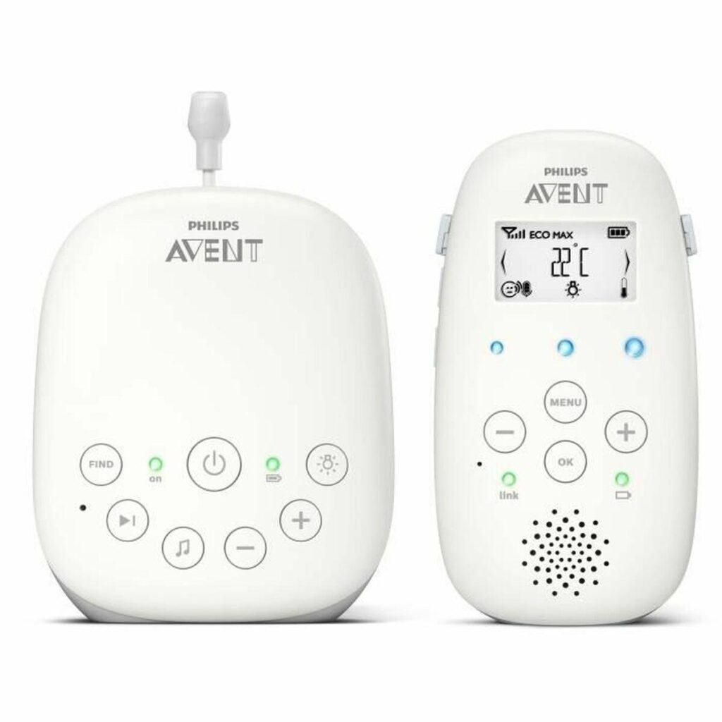 Babyalarm Philips Avent - hvid med LCD og natlys