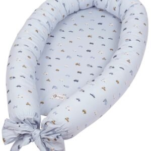 Babynest - Müsli - By green cotton - 75x40 cm - Breezy - Print med små køretøjer