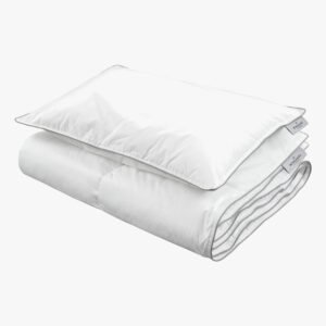 Borganäs Dyne og Hovedpude Luksusfiber Tremmeseng 100x130