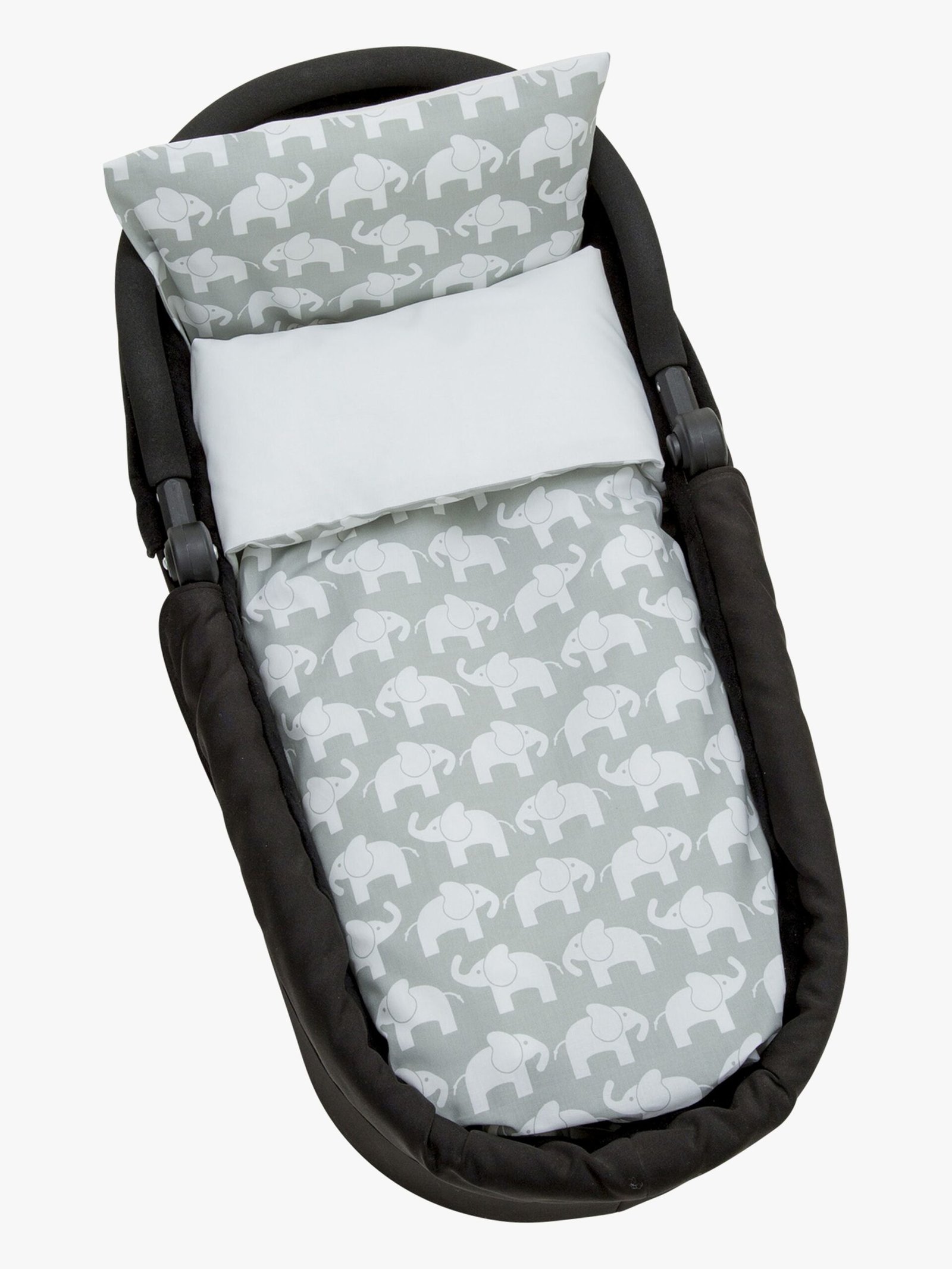 Borganäs Sengesæt Tremmeseng Elefant 70x80, Grå