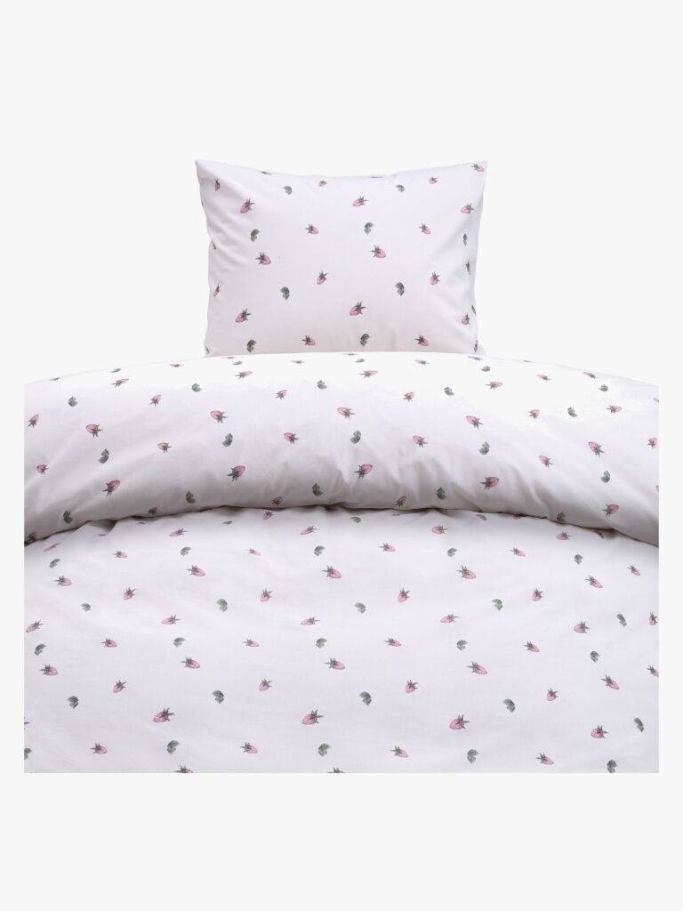 Borganäs Sengesæt Tremmeseng Jordbærdrøm 100x130