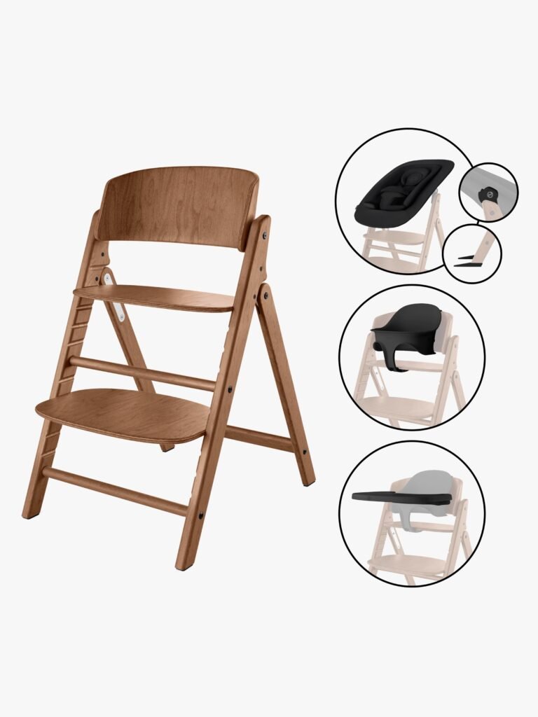 Cybex Click & Fold Højstol 4-in-1, All Natural Dark