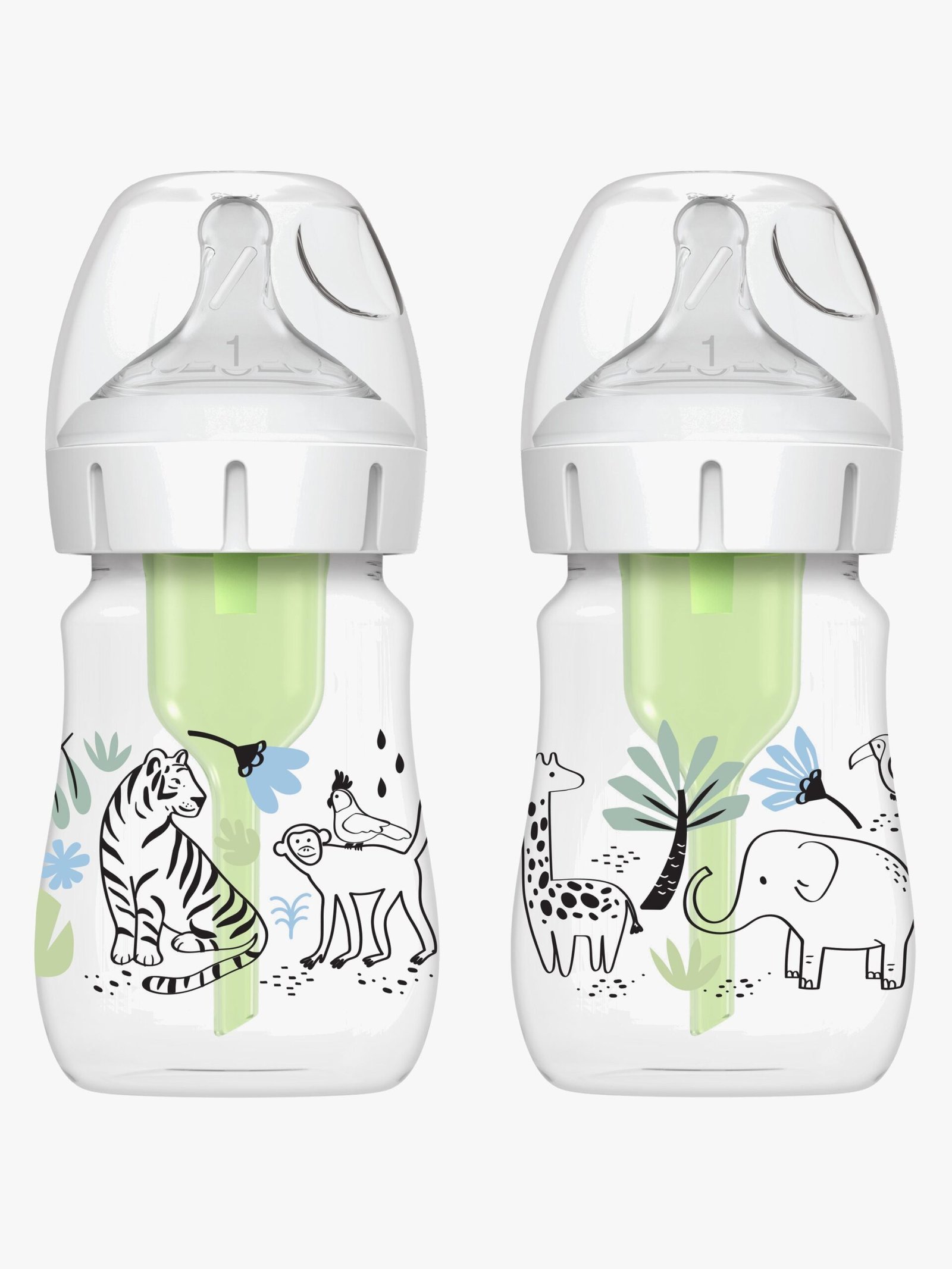 Dr. Brown WideNeck Options+ Sutteflasker 150 ml 2-pak, Jungle