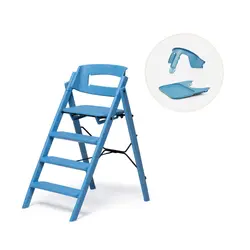 Klapp højstol genbrugsplast inkl. bøjle og bakke - Blå