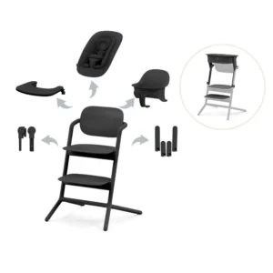 Lemo højstol 4i1 inkl. læringstårn - Stunning black | Stunning black