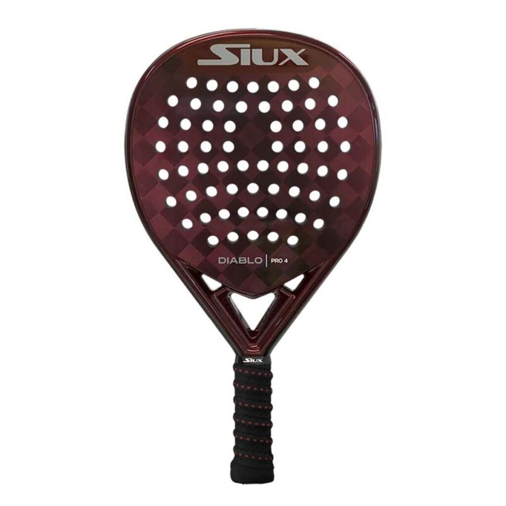 Siux Diablo Pro 4 padel bat - mørkerød, Charcoal/EVA, 38 mm