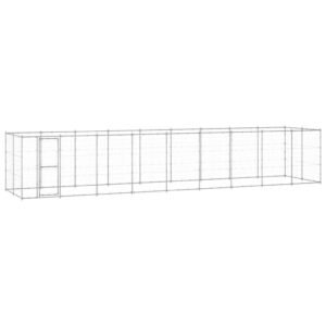 Udendørs hundebur 21,78 m² galvaniseret stål