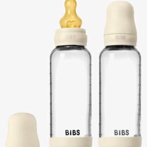 BIBS Medium Flow Glas Sutteflaske Latex 2-pak 240 ml, Ivory