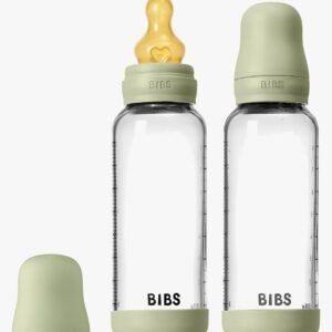 BIBS Medium Flow Glas Sutteflaske Latex 2-pak 240 ml, Sage