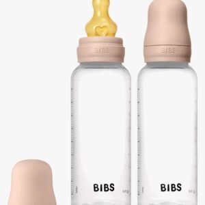 BIBS Medium Flow Sutteflaske Latex 2-pak 270 ml, Blush