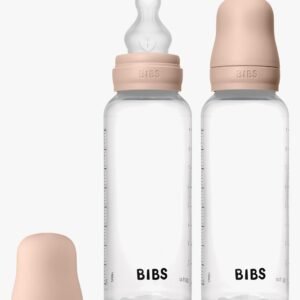 BIBS Medium Flow Sutteflaske Silikone 2-pak 270 ml, Blush