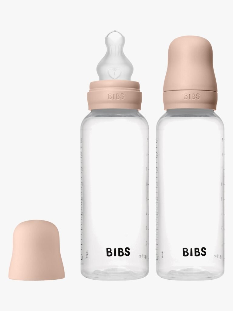 BIBS Medium Flow Sutteflaske Silikone 2-pak 270 ml, Blush