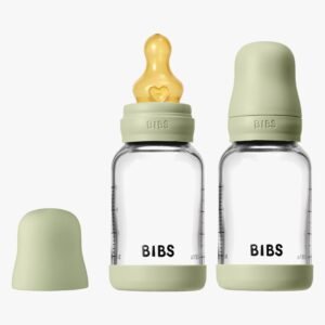 BIBS Slow Flow Glas Sutteflaske Latex 2-pak 120 ml, Sage