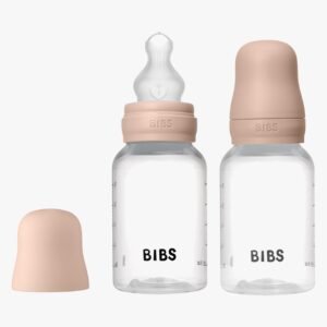 BIBS Slow Flow Sutteflaske Silikone 2-pak 150 ml, Blush