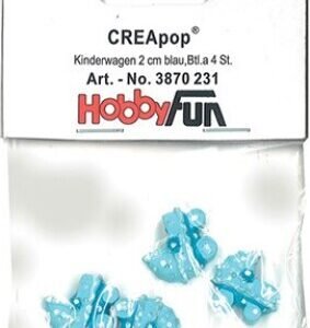 Barnevogn 2cm Lyseblå 4stk. - 3870231