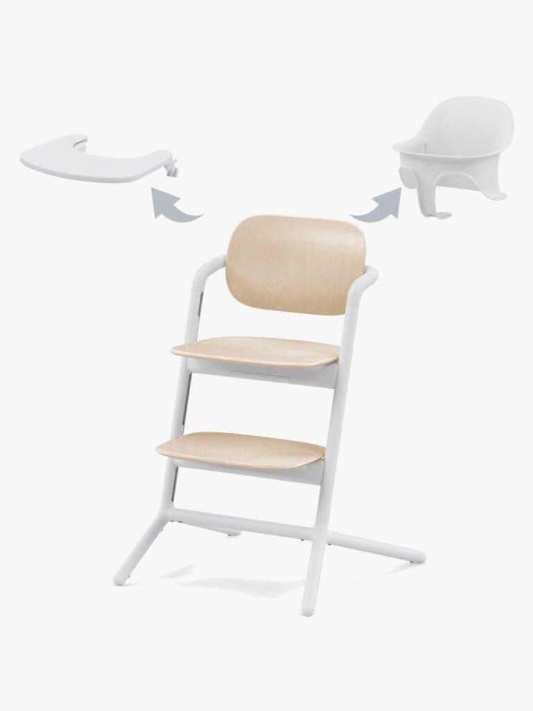 Cybex Lemo 3-in-1 Højstol inkl. Babysæt og Bakke, Sand White