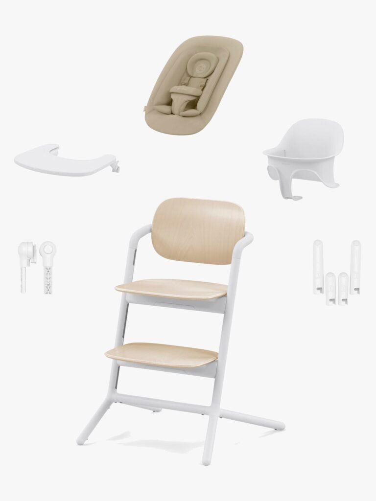 Cybex Lemo 4-in-1 Højstol inkl. Skråstol, Babysæt og Bakke, Sand White